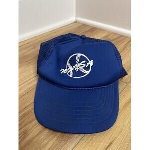 Vintage NWMSA Hat Cap Snap Back Blue Softball Trucker Mens One Size 80s
